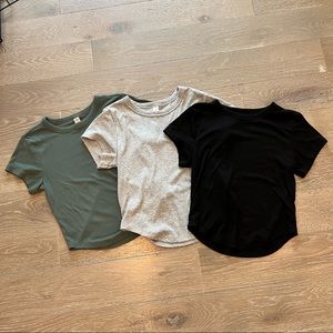 Pack of 3 Basic Ribbed Tees - Old Navy